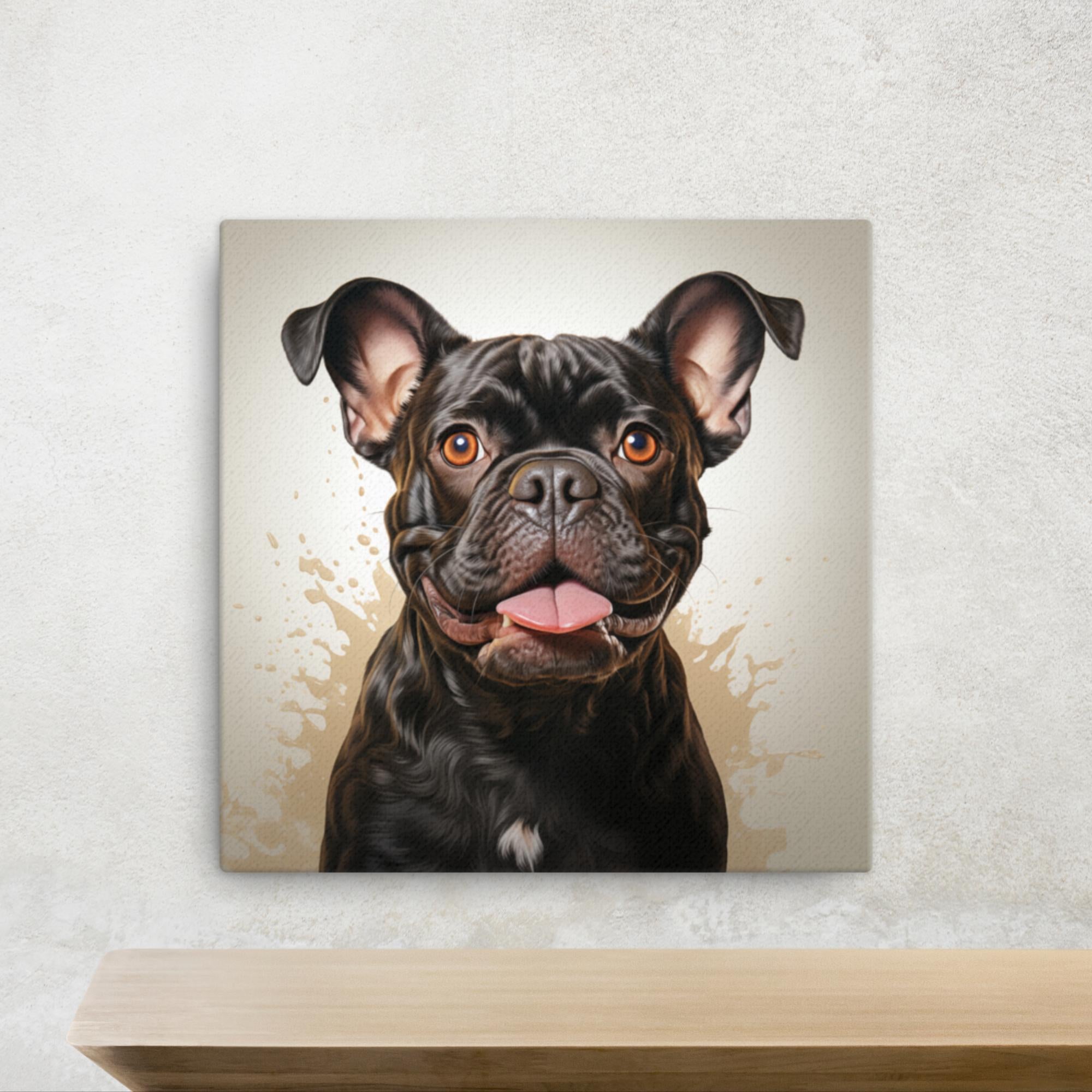 Ziggy the French Bulldog canvas 16x16